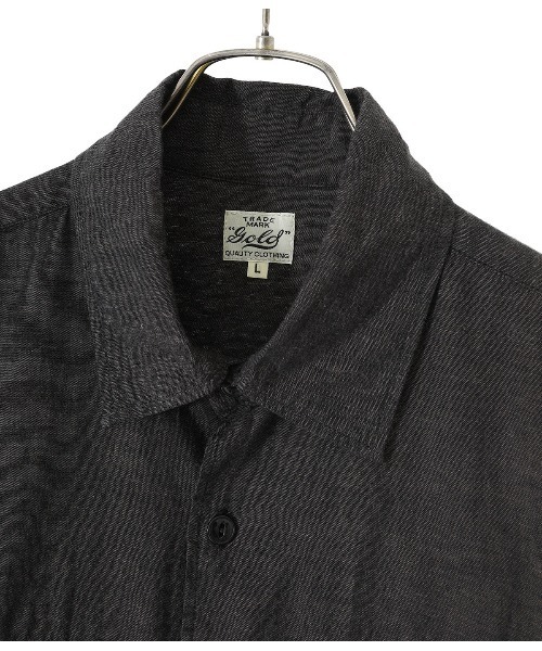 GOLD（ゴールド）の「GOLD / ゴールド：VAT DYE CHAMBRAY S/S WORK SHIRT：22A-GL38776[MUS]（シャツ/ブラウス・メンズ・ブラック・M/L）」の5枚目の写真