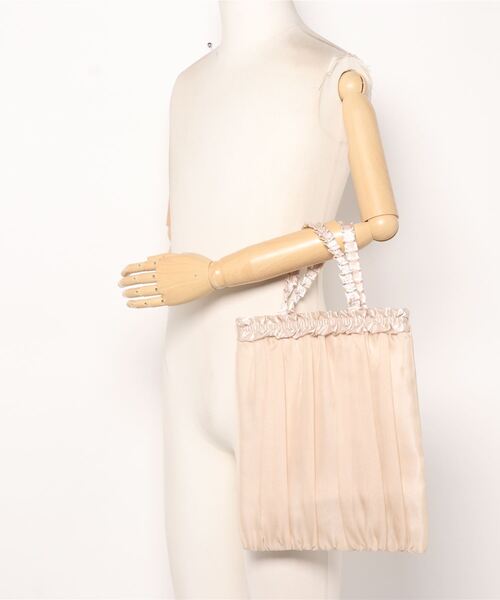 Cupid Heart（キューピッドハート）の「【Cupid Heart】結婚式バッグ ギャザー＆シフォンサブバッグ（エコバッグ/サブバッグ・レディース・ベージュ/ブラック・MEDIUM）」の21枚目の写真