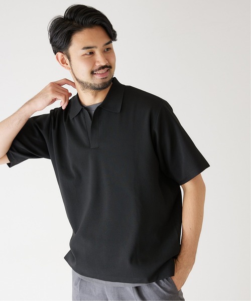 417 EDIFICE（フォーワンセブンエディフィス）の「ハーフミラノスキッパー S/S（ポロシャツ・メンズ・ライトグレー/ブラック/グリーン/ブルー/イエロー・SMALL/MEDIUM/LARGE）」の9枚目の写真