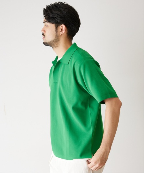 417 EDIFICE（フォーワンセブンエディフィス）の「ハーフミラノスキッパー S/S（ポロシャツ・メンズ・ライトグレー/ブラック/グリーン/ブルー/イエロー・SMALL/MEDIUM/LARGE）」の15枚目の写真