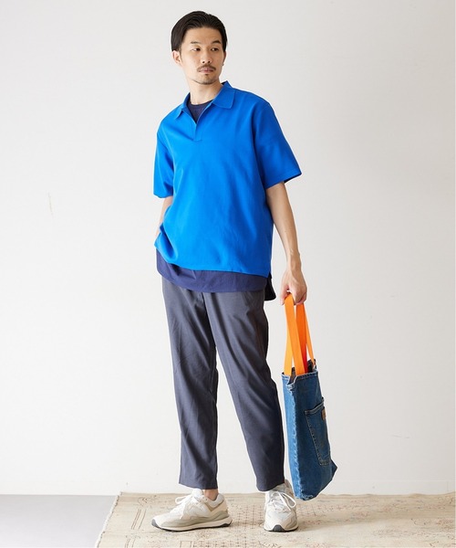 417 EDIFICE（フォーワンセブンエディフィス）の「ハーフミラノスキッパー S/S（ポロシャツ・メンズ・ライトグレー/ブラック/グリーン/ブルー/イエロー・SMALL/MEDIUM/LARGE）」の18枚目の写真