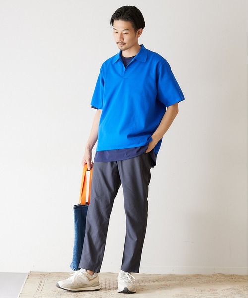 417 EDIFICE（フォーワンセブンエディフィス）の「ハーフミラノスキッパー S/S（ポロシャツ・メンズ・ライトグレー/ブラック/グリーン/ブルー/イエロー・SMALL/MEDIUM/LARGE）」の19枚目の写真