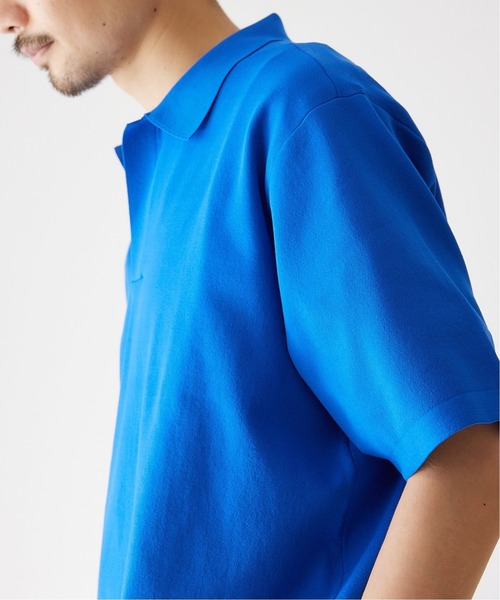 417 EDIFICE（フォーワンセブンエディフィス）の「ハーフミラノスキッパー S/S（ポロシャツ・メンズ・ライトグレー/ブラック/グリーン/ブルー/イエロー・SMALL/MEDIUM/LARGE）」の20枚目の写真