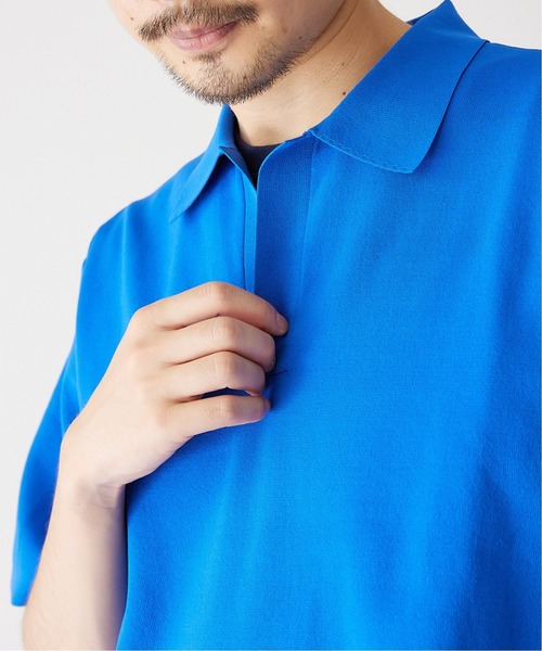 417 EDIFICE（フォーワンセブンエディフィス）の「ハーフミラノスキッパー S/S（ポロシャツ・メンズ・ライトグレー/ブラック/グリーン/ブルー/イエロー・SMALL/MEDIUM/LARGE）」の21枚目の写真