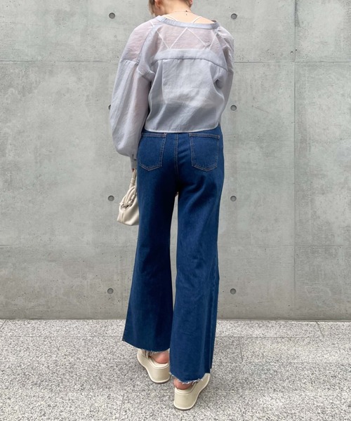 archives（アルシーヴ）の「ショートシアーシャツ/（シャツ/ブラウス・レディース・ブラック/オフホワイト/オレンジ/シルバーグレー/アイボリー・MEDIUM）」の11枚目の写真