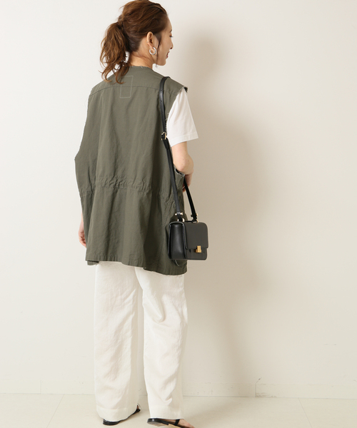 Spick & Span（スピックアンドスパン）の「サテン イージーパンツ（その他パンツ・レディース・ホワイト/ブラック/ベージュ・38/36）」の11枚目の写真