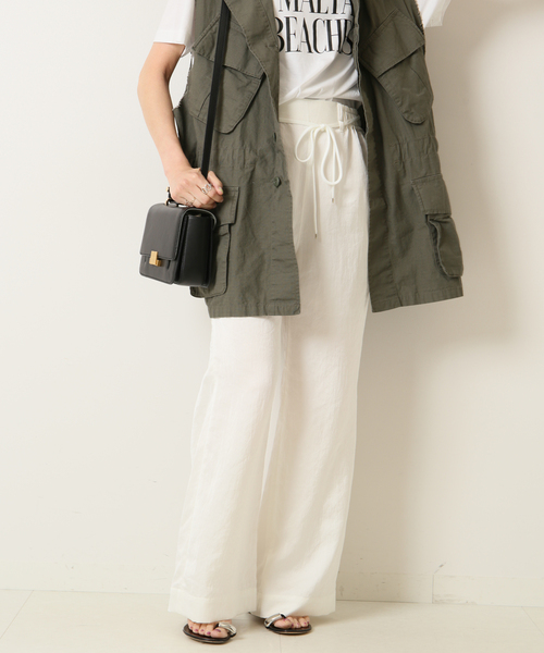 Spick & Span（スピックアンドスパン）の「サテン イージーパンツ（その他パンツ・レディース・ホワイト/ブラック/ベージュ・38/36）」の12枚目の写真