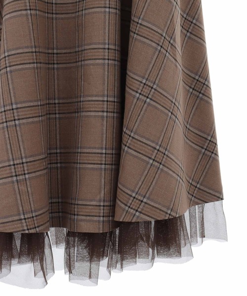 31 Sons de mode（トランテアン　ソン　ドゥ　モード）の「チェックキャミワンピース（ワンピース・レディース・クリーム/ブラウン・36/38）」の22枚目の写真