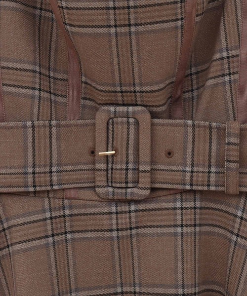 31 Sons de mode（トランテアン　ソン　ドゥ　モード）の「チェックキャミワンピース（ワンピース・レディース・クリーム/ブラウン・36/38）」の19枚目の写真