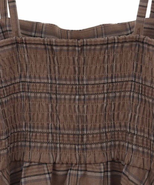 31 Sons de mode（トランテアン　ソン　ドゥ　モード）の「チェックキャミワンピース（ワンピース・レディース・クリーム/ブラウン・36/38）」の10枚目の写真