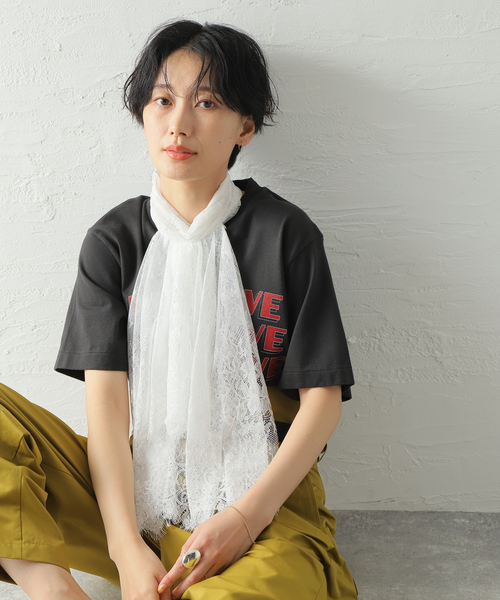 JOURNAL STANDARD(ジャーナルスタンダード)の「【STAND ALONE/スタンド アローン】 レーススカーフ(マフラー・レディース・アイボリー・FREE)」の9枚目の写真