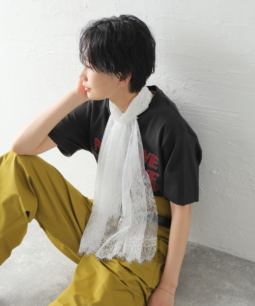 JOURNAL STANDARD(ジャーナルスタンダード)の「【STAND ALONE/スタンド アローン】 レーススカーフ(マフラー・レディース・アイボリー・FREE)」の10枚目の写真