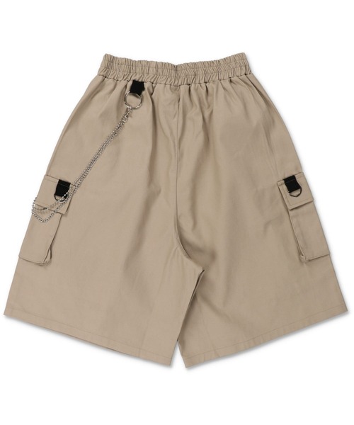 SPINNS(スピンズ)の「ウォレットチェーン付 ツイル ハーフカーゴパンツ(カーゴパンツ・レディース・オフホワイト/カモフラージュ/ブラック/ブルー系その他/グリーン/ブラック系その他/ベージュ・ONESIZE)」の22枚目の写真