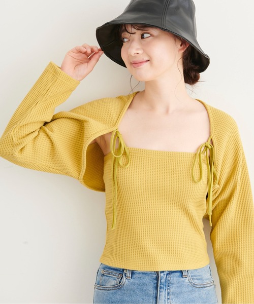 FREE'S MART（フリーズマート）の「◆マルチウェイボレロセットカットソー（Tシャツ/カットソー・レディース・ホワイト/ベージュ/イエロー・FREE）」の18枚目の写真