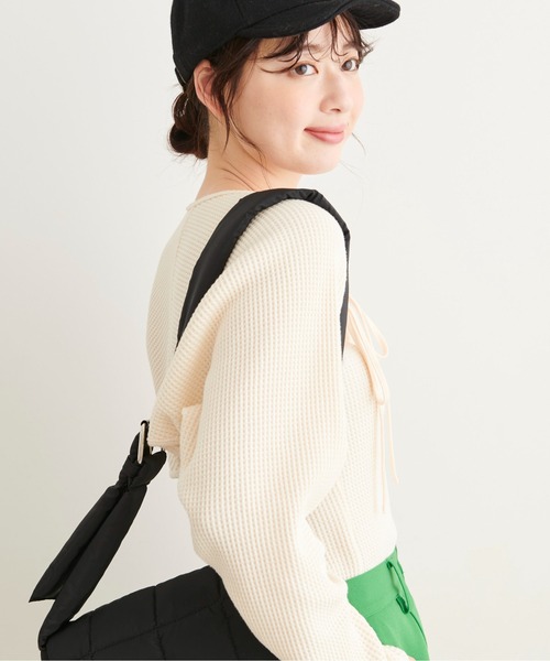 FREE'S MART（フリーズマート）の「◆マルチウェイボレロセットカットソー（Tシャツ/カットソー・レディース・ホワイト/ベージュ/イエロー・FREE）」の6枚目の写真