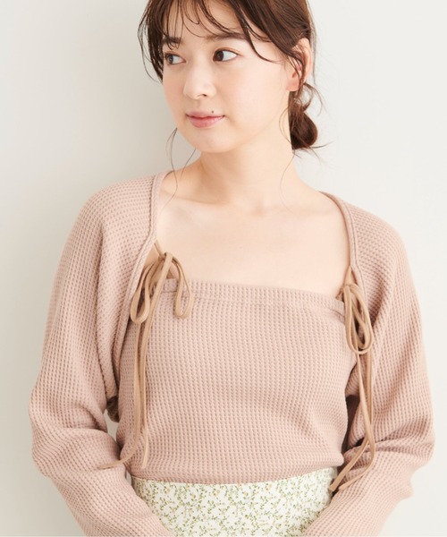 FREE'S MART（フリーズマート）の「◆マルチウェイボレロセットカットソー（Tシャツ/カットソー・レディース・ホワイト/ベージュ/イエロー・FREE）」の10枚目の写真