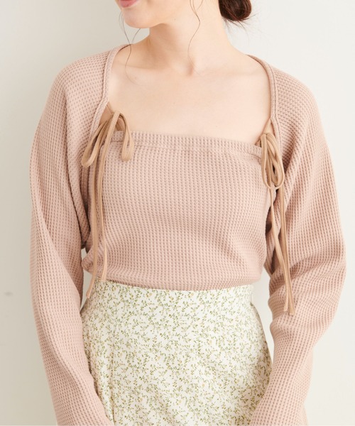 FREE'S MART（フリーズマート）の「◆マルチウェイボレロセットカットソー（Tシャツ/カットソー・レディース・ホワイト/ベージュ/イエロー・FREE）」の12枚目の写真