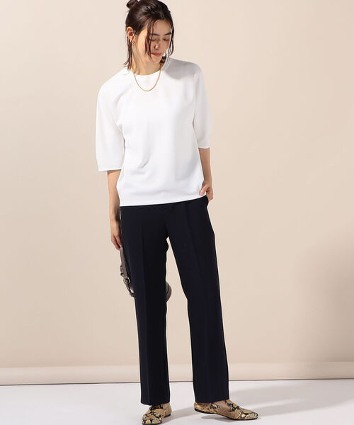 NOLLEY’S(ノーリーズ)の「ジョーゼットコクーンスリーブプルオーバーカットソー(Tシャツ/カットソー・レディース・ホワイト/ネイビー/キャメル・FREE)」の4枚目の写真