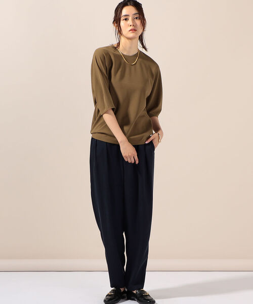 NOLLEY’S(ノーリーズ)の「ジョーゼットコクーンスリーブプルオーバーカットソー(Tシャツ/カットソー・レディース・ホワイト/ネイビー/キャメル・FREE)」の10枚目の写真