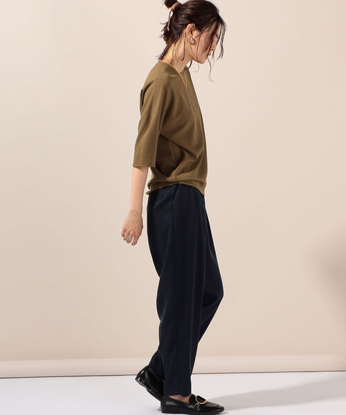 NOLLEY’S(ノーリーズ)の「ジョーゼットコクーンスリーブプルオーバーカットソー(Tシャツ/カットソー・レディース・ホワイト/ネイビー/キャメル・FREE)」の6枚目の写真