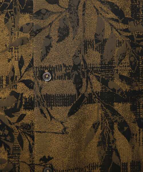 tk.TAKEO KIKUCHI（ティーケータケオキクチ）の「◆ブライトリーフジャカードシャツ（ユニセックスアイテム）（シャツ/ブラウス・メンズ・キャメル/ブラック系3/ダークグリーン系3・02/03/66）」の11枚目の写真