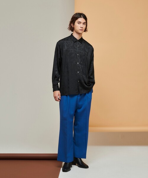 tk.TAKEO KIKUCHI（ティーケータケオキクチ）の「◆ブライトリーフジャカードシャツ（ユニセックスアイテム）（シャツ/ブラウス・メンズ・キャメル/ブラック系3/ダークグリーン系3・02/03/66）」の17枚目の写真