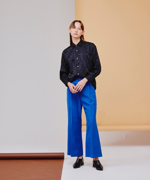 tk.TAKEO KIKUCHI（ティーケータケオキクチ）の「◆ブライトリーフジャカードシャツ（ユニセックスアイテム）（シャツ/ブラウス・メンズ・キャメル/ブラック系3/ダークグリーン系3・02/03/66）」の20枚目の写真