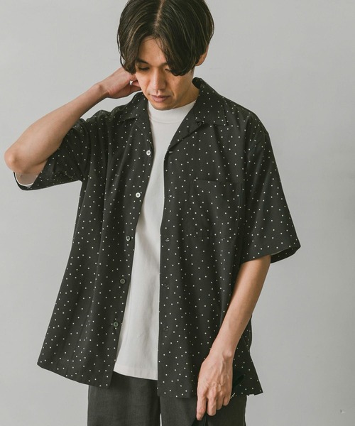 URBAN RESEARCH DOORS（アーバンリサーチドアーズ）の「ドットプリントショートスリーブシャツ（シャツ/ブラウス・メンズ・ネイビー/ブラック・MEDIUM/LARGE）」の6枚目の写真