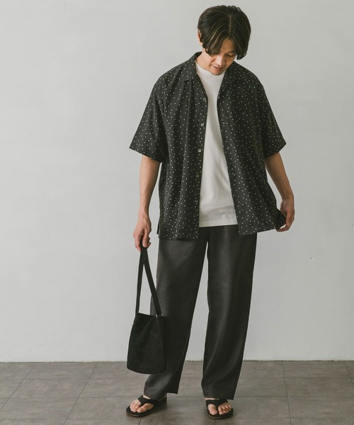 URBAN RESEARCH DOORS（アーバンリサーチドアーズ）の「ドットプリントショートスリーブシャツ（シャツ/ブラウス・メンズ・ネイビー/ブラック・MEDIUM/LARGE）」の7枚目の写真