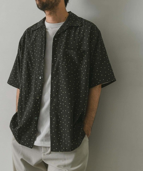 URBAN RESEARCH DOORS（アーバンリサーチドアーズ）の「ドットプリントショートスリーブシャツ（シャツ/ブラウス・メンズ・ネイビー/ブラック・MEDIUM/LARGE）」の8枚目の写真