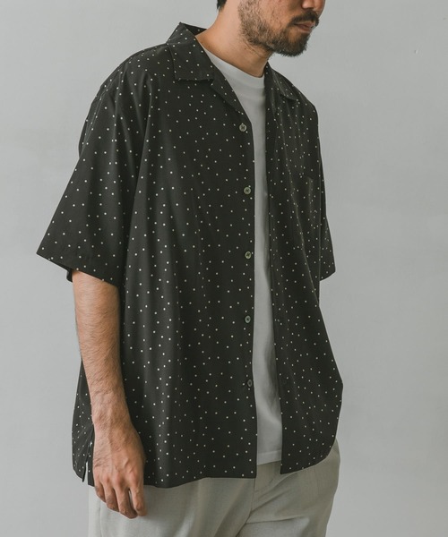URBAN RESEARCH DOORS（アーバンリサーチドアーズ）の「ドットプリントショートスリーブシャツ（シャツ/ブラウス・メンズ・ネイビー/ブラック・MEDIUM/LARGE）」の12枚目の写真