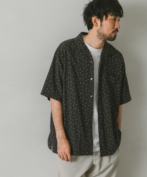 URBAN RESEARCH DOORS（アーバンリサーチドアーズ）の「ドットプリントショートスリーブシャツ（シャツ/ブラウス・メンズ・ネイビー/ブラック・MEDIUM/LARGE）」の16枚目の写真