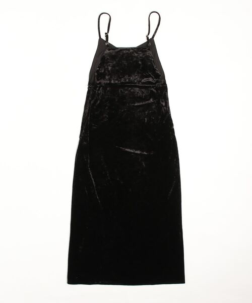 FIG&VIPER（フィグアンドバイパー）の「ベロアスリットキャミワンピース（ワンピース・レディース・ブラック/グレー/ピンク・FREE）」の4枚目の写真