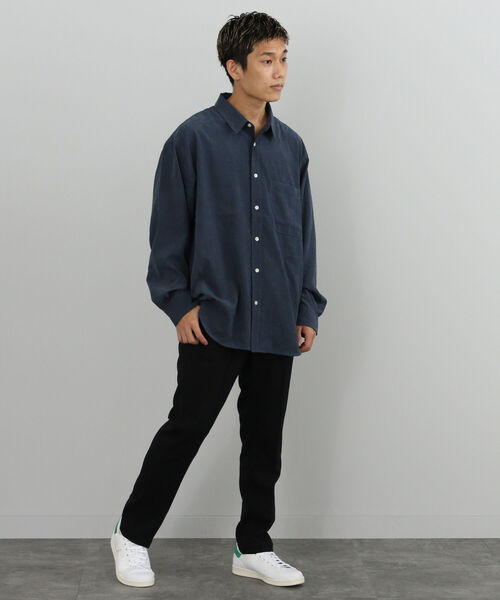 BEAMS HEART（ビームスハート）の「BEAMS HEART / フィブリル ロングスリーブ シャツ（シャツ/ブラウス・メンズ・ベージュ/ネイビー・SMALL/LARGE/MEDIUM）」の12枚目の写真