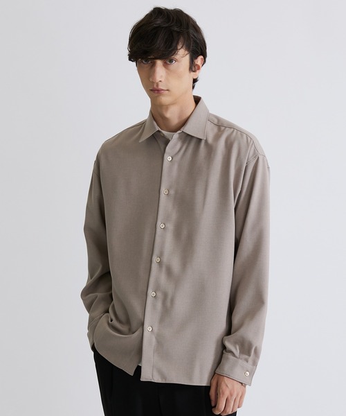 UNITED TOKYO（ユナイテッドトウキョウ）の「ボイルロングスリーブシャツ（シャツ/ブラウス・メンズ・グレイッシュベージュ/アイボリー/ブラック/カーキ/ダークグレー/インディゴブルー/ラベンダー・1/2/3/5）」の5枚目の写真