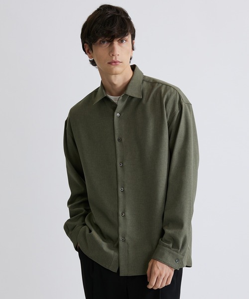 UNITED TOKYO（ユナイテッドトウキョウ）の「ボイルロングスリーブシャツ（シャツ/ブラウス・メンズ・グレイッシュベージュ/アイボリー/ブラック/カーキ/ダークグレー/インディゴブルー/ラベンダー・1/2/3/5）」の14枚目の写真