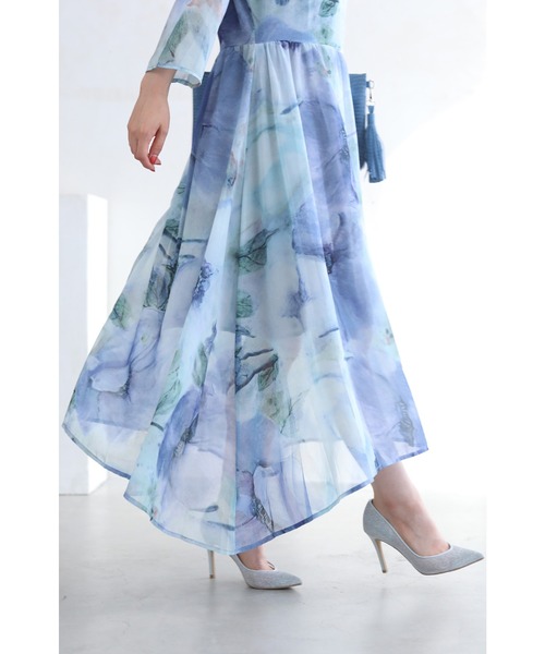 ワンピース Cawaii カワイイ のワンピース 透明感溢れる水彩花シアーベールミディアムワンピース Wps を購入できます French ワンピース ドレス 透明感溢れる水彩花シアーベールミディアムワンピース ワンピース Cawaii カワイイ のファッション