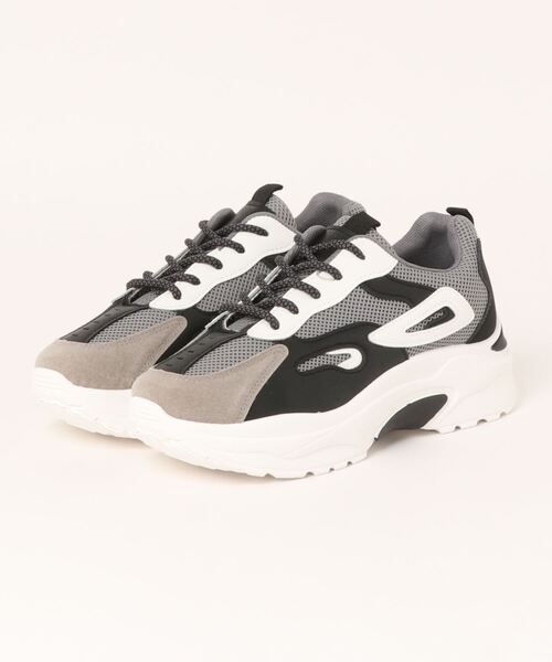 SpRay（スプレイ）の「ＭＩＸ　Ｄａｄスニーカー（スニーカー・レディース・ブラック/ベージュ・SMALL/MEDIUM/LARGE）」の9枚目の写真