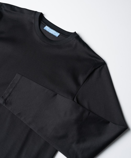 ESTNATION（エストネーション）の「ESTNATION / クルーネックロングスリーブカットソー＜EVER KEEP＞（Tシャツ/カットソー・メンズ・ホワイト/ブラック/ネイビー/グレー・SMALL/MEDIUM/LARGE/X-LARGE/XX-LARGE）」の19枚目の写真