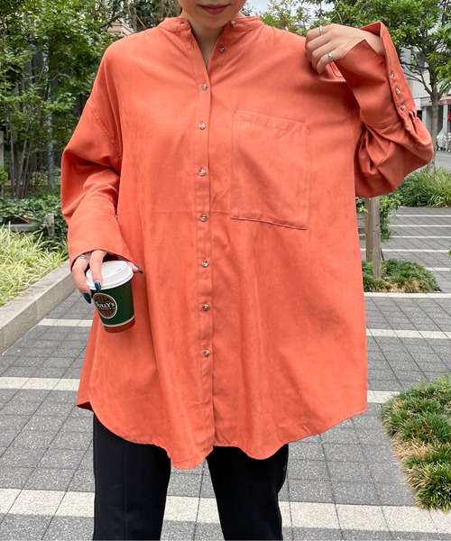 StyleSea（スタイルシー）の「バックタックチュニックブラウス（シャツ/ブラウス・レディース・アイボリー/オレンジ/ブルー・FREE）」の17枚目の写真