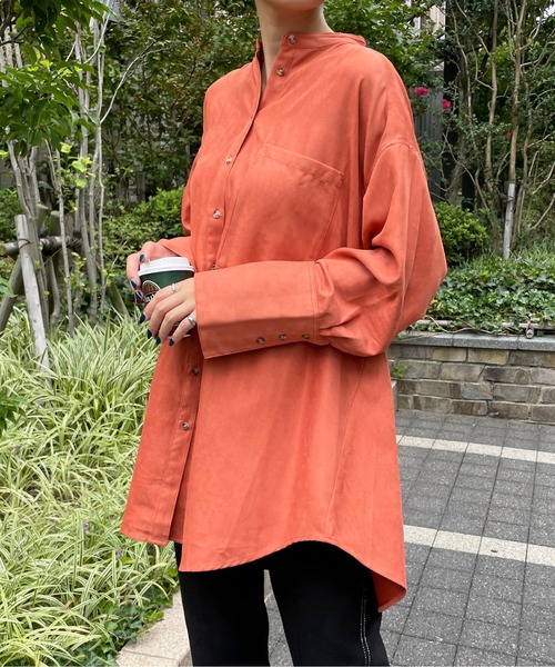 StyleSea（スタイルシー）の「バックタックチュニックブラウス（シャツ/ブラウス・レディース・アイボリー/オレンジ/ブルー・FREE）」の20枚目の写真