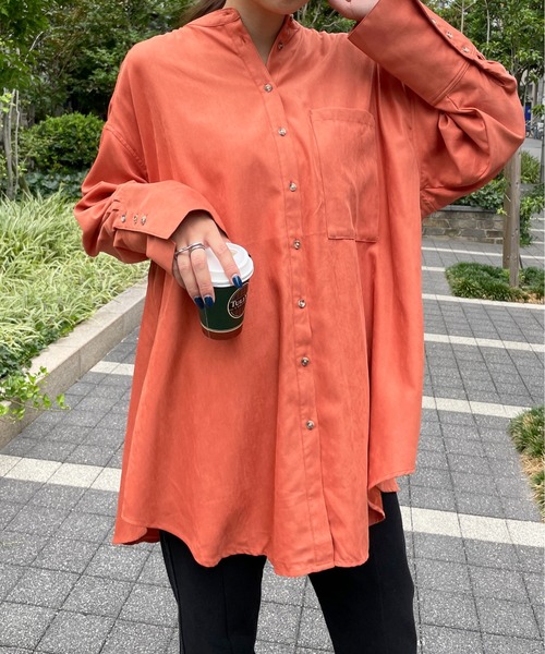 StyleSea（スタイルシー）の「バックタックチュニックブラウス（シャツ/ブラウス・レディース・アイボリー/オレンジ/ブルー・FREE）」の19枚目の写真