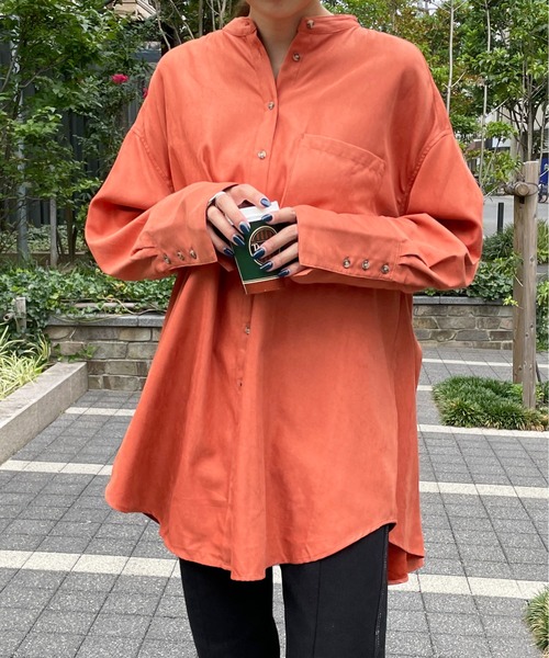 StyleSea（スタイルシー）の「バックタックチュニックブラウス（シャツ/ブラウス・レディース・アイボリー/オレンジ/ブルー・FREE）」の18枚目の写真