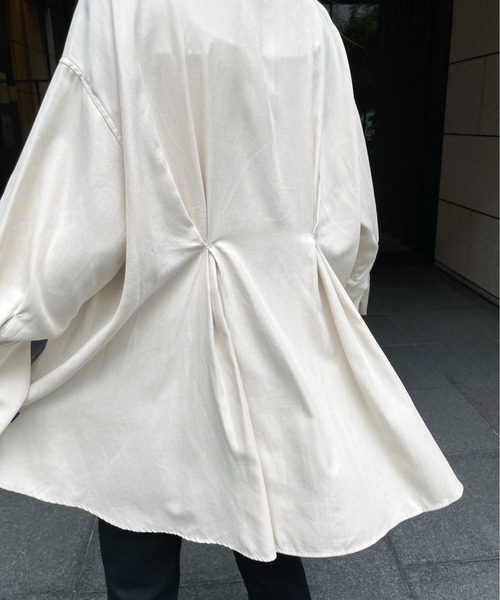 StyleSea（スタイルシー）の「バックタックチュニックブラウス（シャツ/ブラウス・レディース・アイボリー/オレンジ/ブルー・FREE）」の14枚目の写真