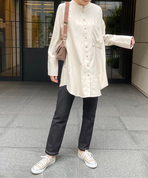 StyleSea（スタイルシー）の「バックタックチュニックブラウス（シャツ/ブラウス・レディース・アイボリー/オレンジ/ブルー・FREE）」の6枚目の写真