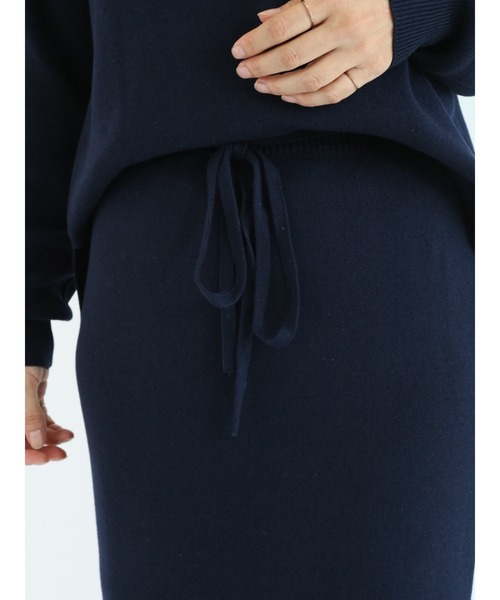 Te chichi TERRASSE（テチチテラス）の「総針タイトスカート（スカート・レディース・ネイビー/カーキ/チャコール・ﾌﾘ-）」の11枚目の写真