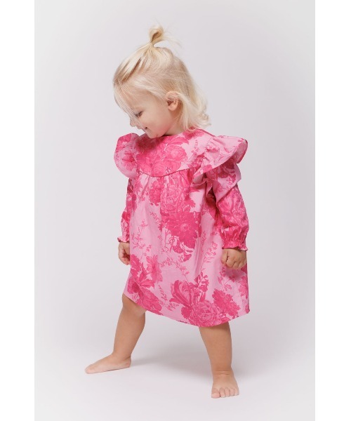 CHRISTINA  ROHDE（クリスティーナローデ）の「Christina Rhode  / 花柄 フリルショルダー ワンピース＜ベビー＞（ワンピース・キッズ・ピンク・12M/18M/24M）」の3枚目の写真