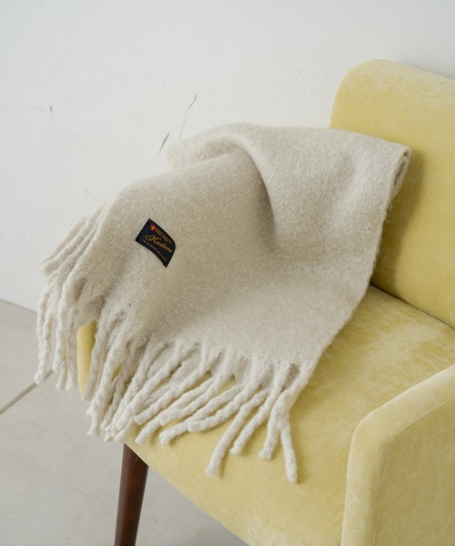 Kastane(カスタネ)の「【新色追加】太フリンジストール/マフラー(マフラー・レディース・モカ/ピンク/アイボリー/パープル/サックスブルー・FREE)」の7枚目の写真