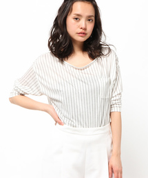 ivory court | ◇マーキュリーストライプPKT Tシャツ(Tシャツ/カットソー)