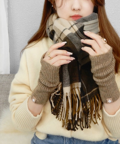 minia（ミニア）の「カラーリブアームウォーマー（アームカバー・レディース・モカ/グリーン/ブラウン/ブラック/アイボリー・FREE）」の3枚目の写真